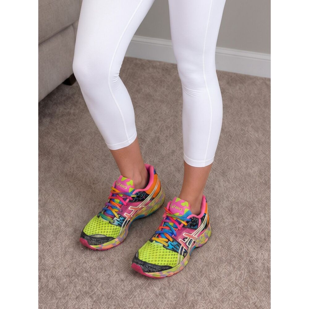 ASICS Gel Noosa Tri 8 Women's Size 8 Neon Pink Yellow Running Sneakers